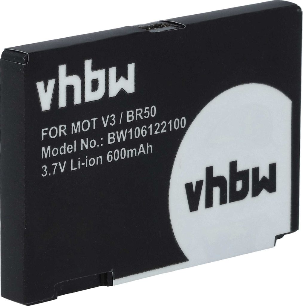 vhbw Akku kompatibel mit Motorola Razr V3T, V3Z, V3c, V3m, V3E, V235, V3i, V3im, V3, V3xx Handy Smartphone Telefon (600 mAh, 3,7 V, Li-Ion)