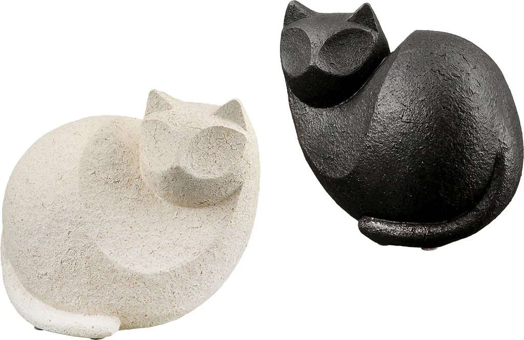 Déco Chat pour Étagère et Salon Gea Gilde - Lot de 2 Statuettes Modernes