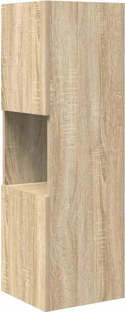Mobiletto Angolare Rovere Sonoma 95 cm - Ideale per Camera e Bagno - 5