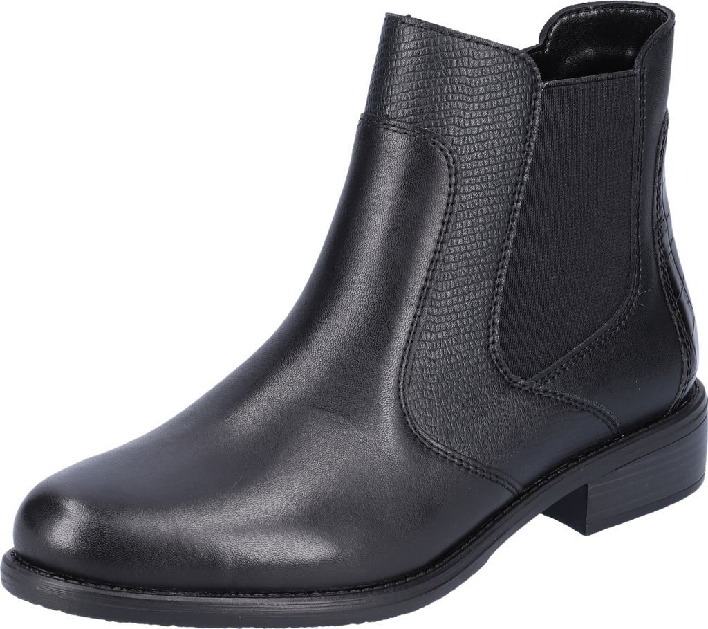 Remonte Chelsea Boots - Tiefschwarz Glattleder Größe: 39 Normal