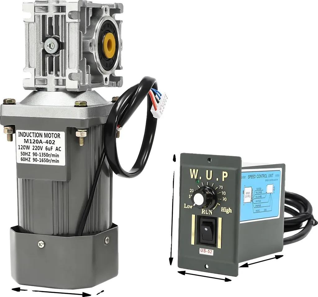 Moteur puissant 120W à vis sans fin pour automatisation et levage