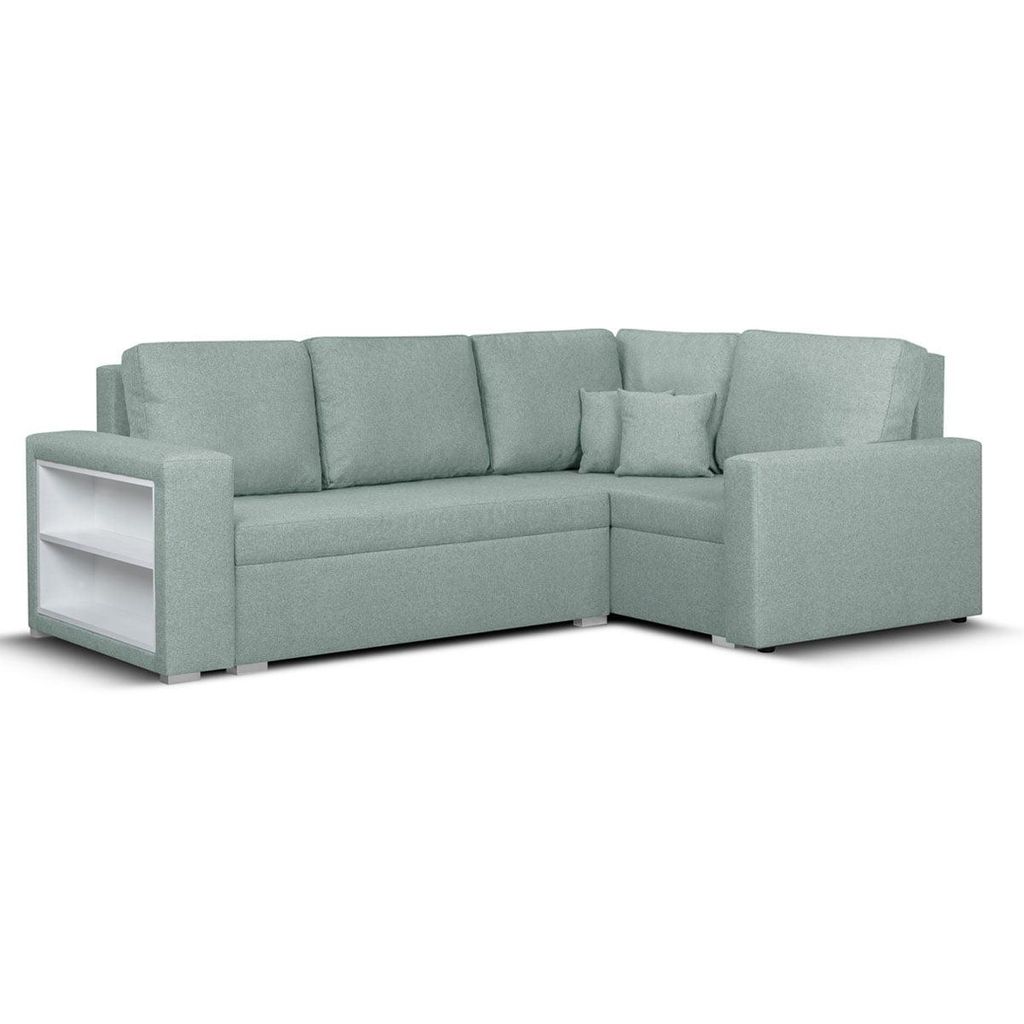 KomfortWelt24 Ecksofa mit Schlaffunktion und praktischem Produktbild 