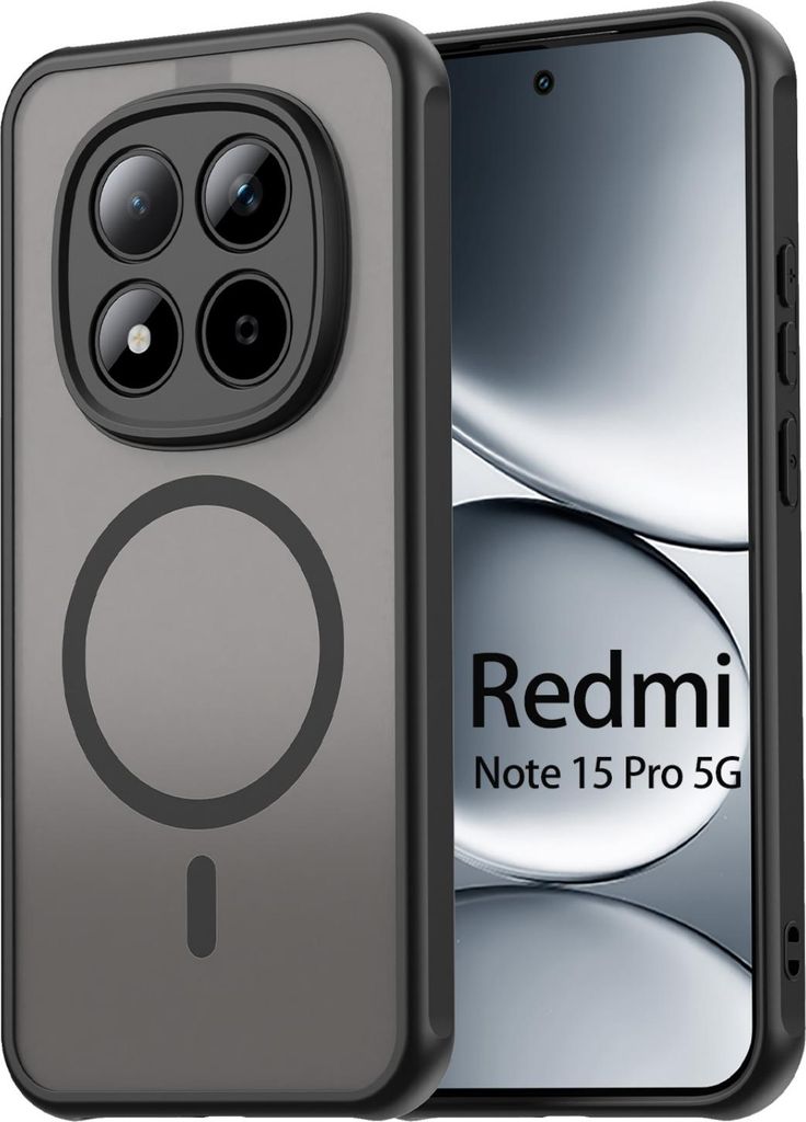 betterfon Matt Case für Xiaomi Redmi Note 15 Pro 5G, Handyhülle, Schutzhülle, Kratzfest, Matt- Schwarz