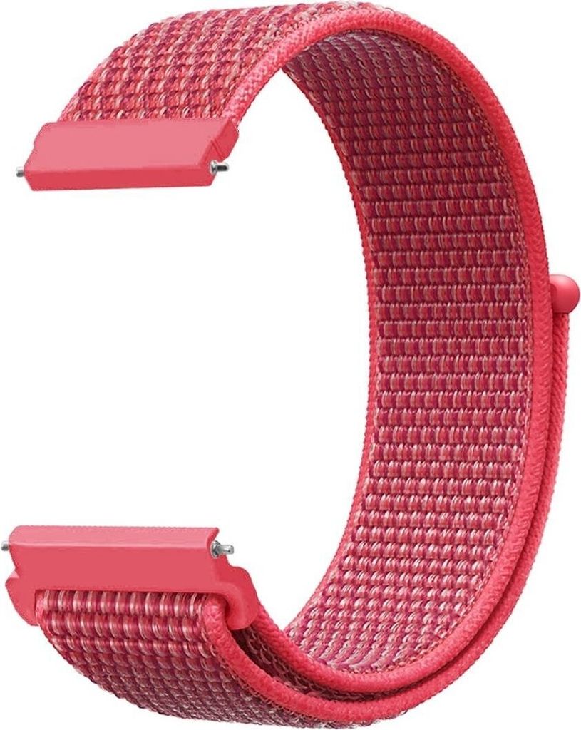 Smartwatch Armband Armbänder 20 / 22 mm für Samsung Galaxy LG Watch Honor Garmin, Farbe:Hibiskus-Rosa, Stegbreite:22 mm