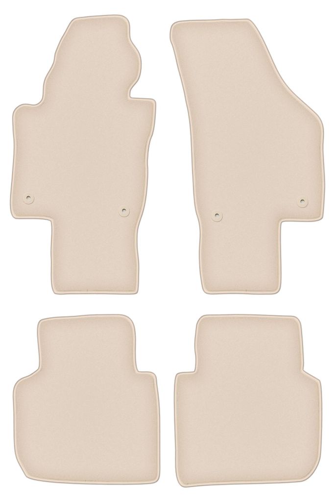 DURBAN Beige Velours-Fußmatten-Set für Volkswagen Passat Produktbild 
