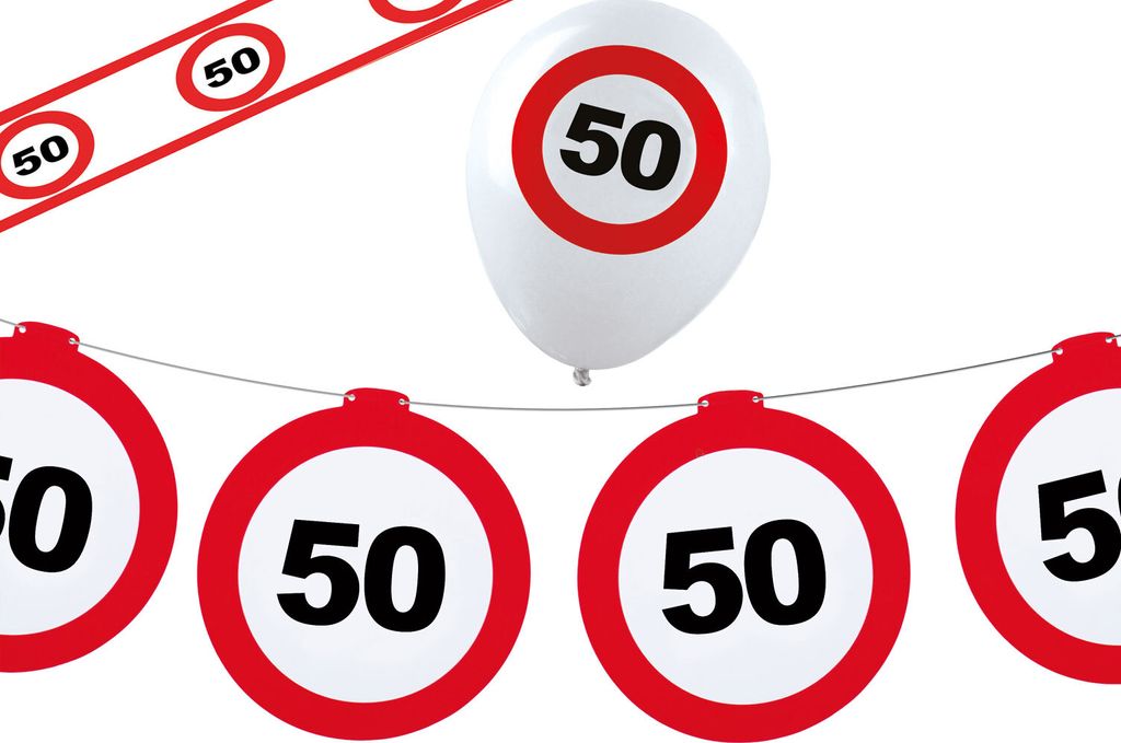 Dekoset Geburtstag Party 50 Jahre Verkehrsschild Größe: ohne Attribut