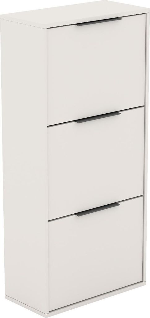 BETTSO Schuhschrank NILO 60×130, sandbeige, 3-türig, stehend oder wandhängend