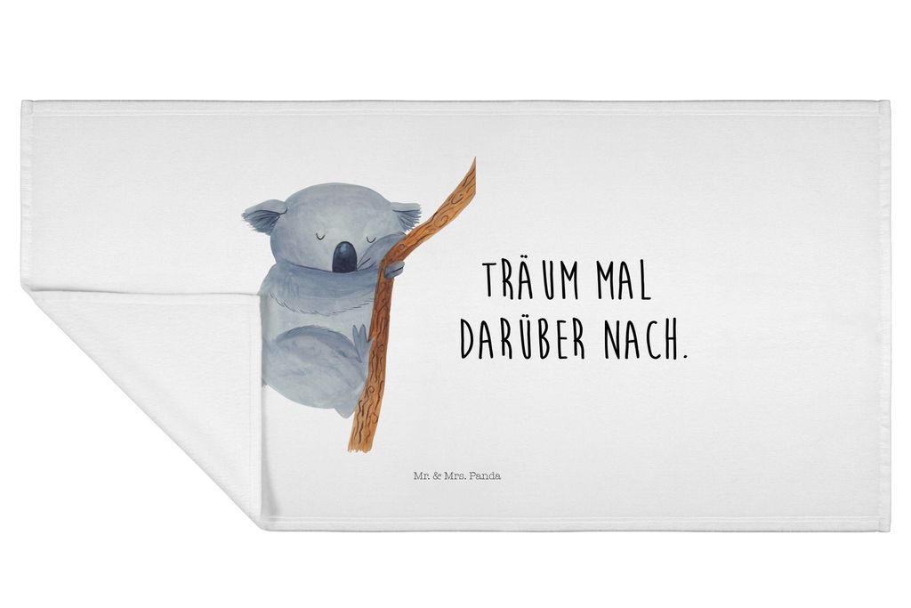 Mr. & Mrs. Panda Handtuch Koalabär - Weiß - Geschenk, Baumwollhandtuch, Traumland, Koala, Flauschtuch, schlafen, Schlafzimmer, Träumen, Lustige ...