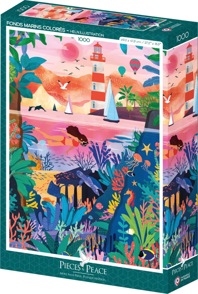 Puzzle 1000 pièces relaxation et détente - Thème Nature Fonds Marins