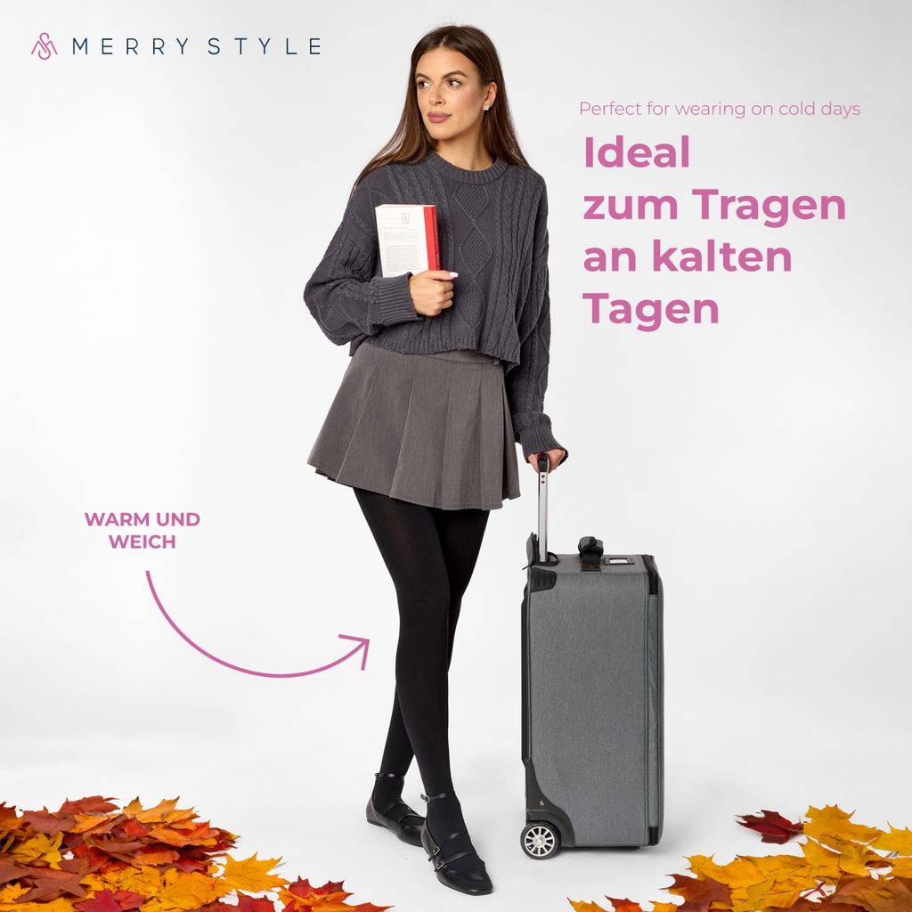 Xdeer Stützstrumpfhose »Damen Strickstrumpfhose,Winter Strumpfhose