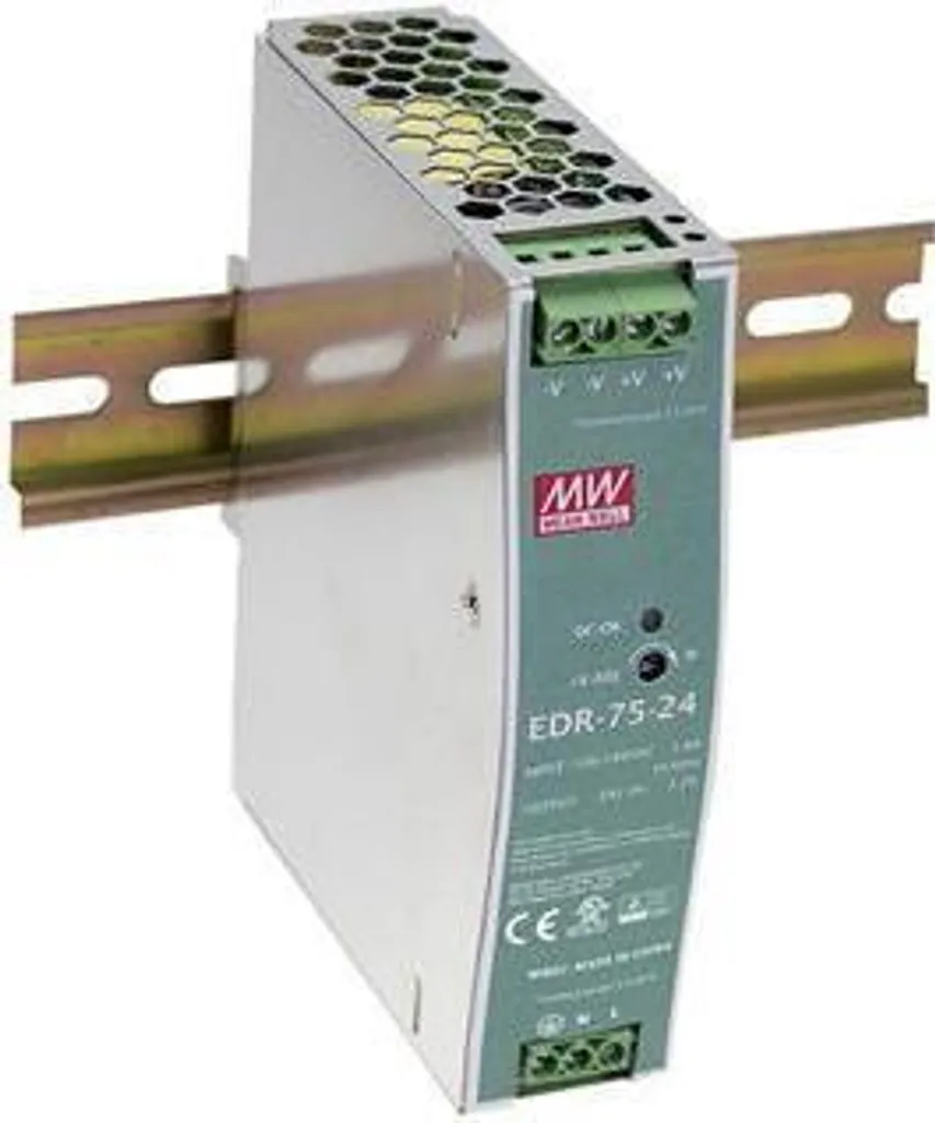 Alimentatore 24V 75W Mean Well EDR-75-24 per LED e Domotica