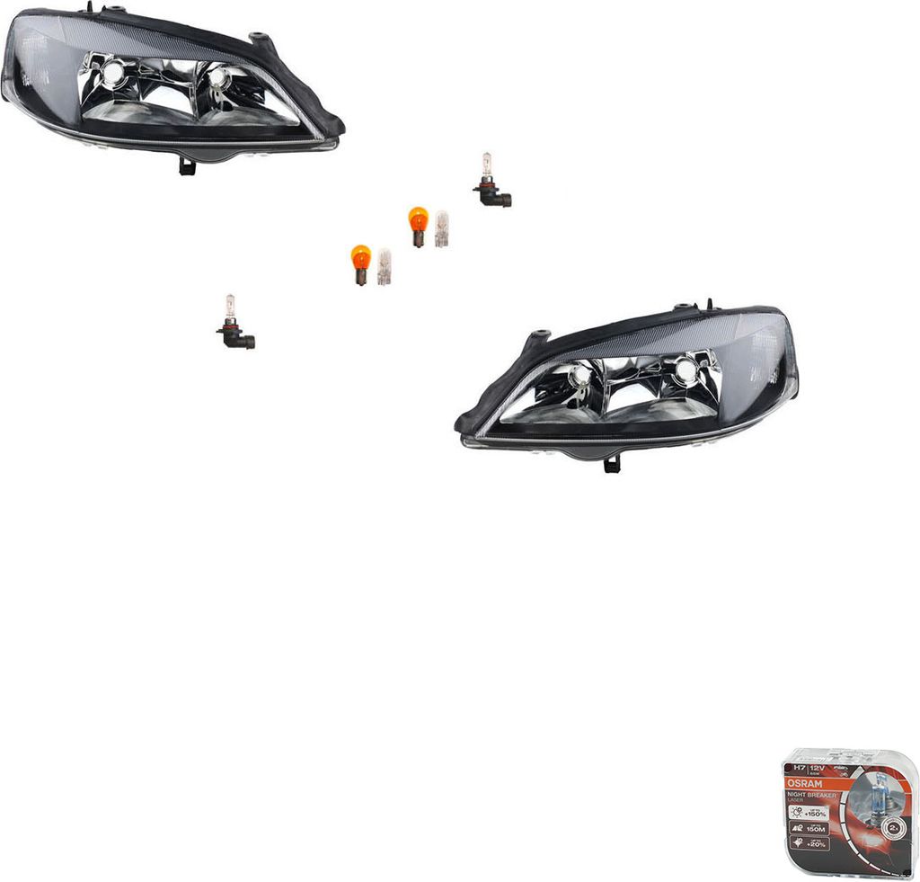 Scheinwerfer Osram Night Breaker Laser passend für Opel Astra 98-04 L R 1216289 09194592 09199894 09201950 1216089 1216102 1216106 93175723 121 Johns