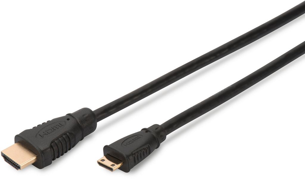 DIGITUS Anschlusskabel High Speed HDMI-A - Mini HDMI-C schwarz 3,0 m