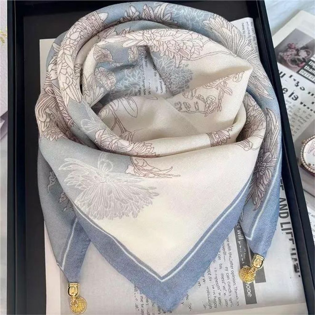 Elegantes Halstuch TM-38922 in Blau/Weiß KP38922