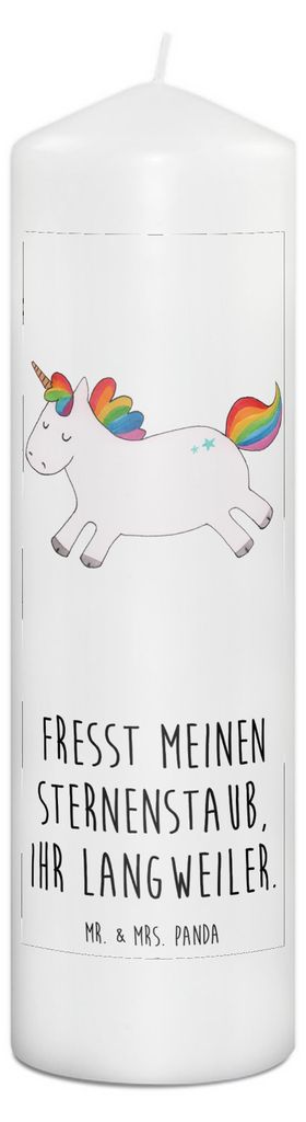 Mr. & Mrs. Panda Kerze Einhorn Happy 29 x 8 cm XL - Weiß - Produktbild 
