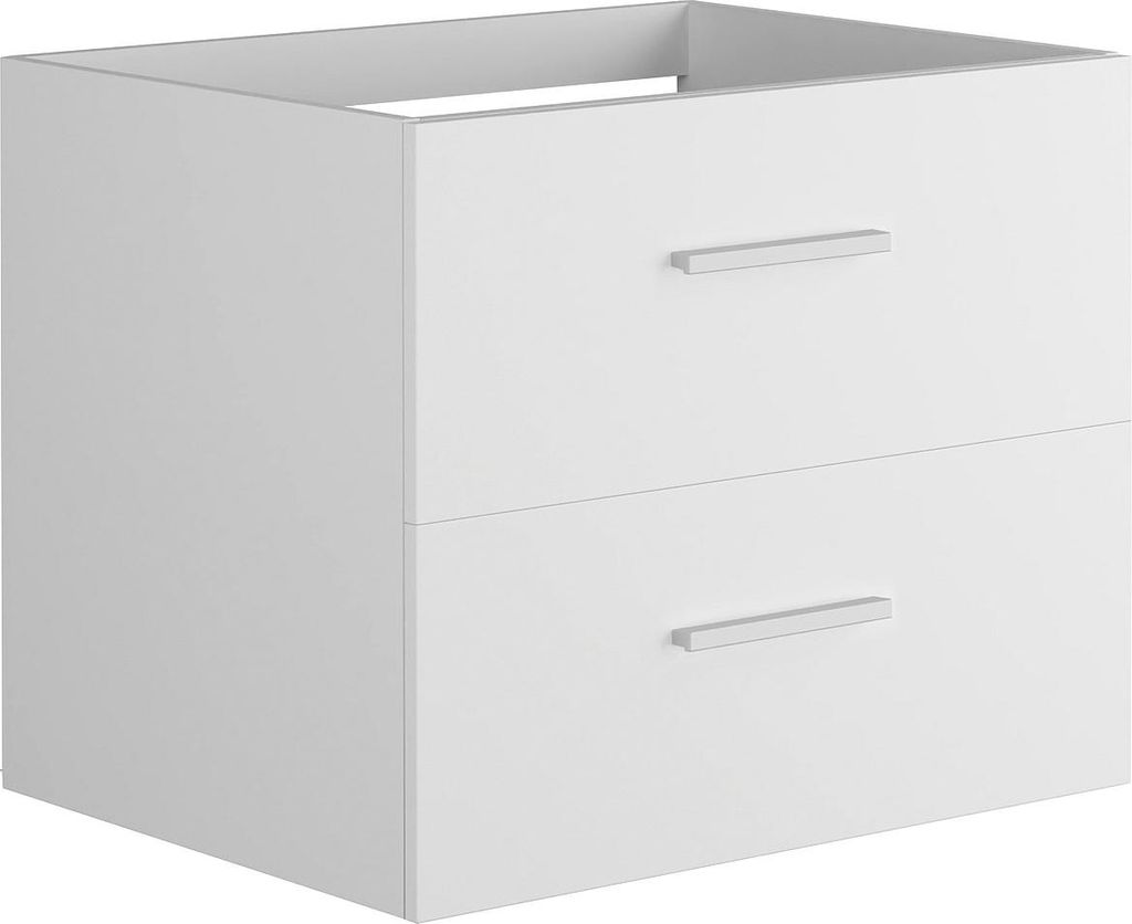 Badezimmer-Wandschrank unter Waschbecken - Weiß - 60 cm - KAYLA