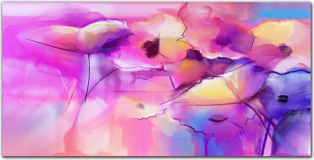 Coloray Bild aus Leinwand 140x70 Leinwand Dekoration - Kunstblumen