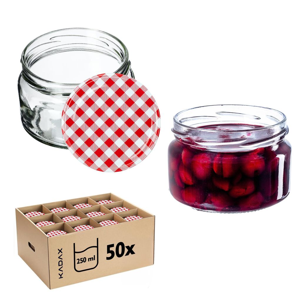 KADAX kleine Einmachgläser 250 ml, Marmeladengläser mit Deckel, Luftdichte Gläschen zum Verschenken