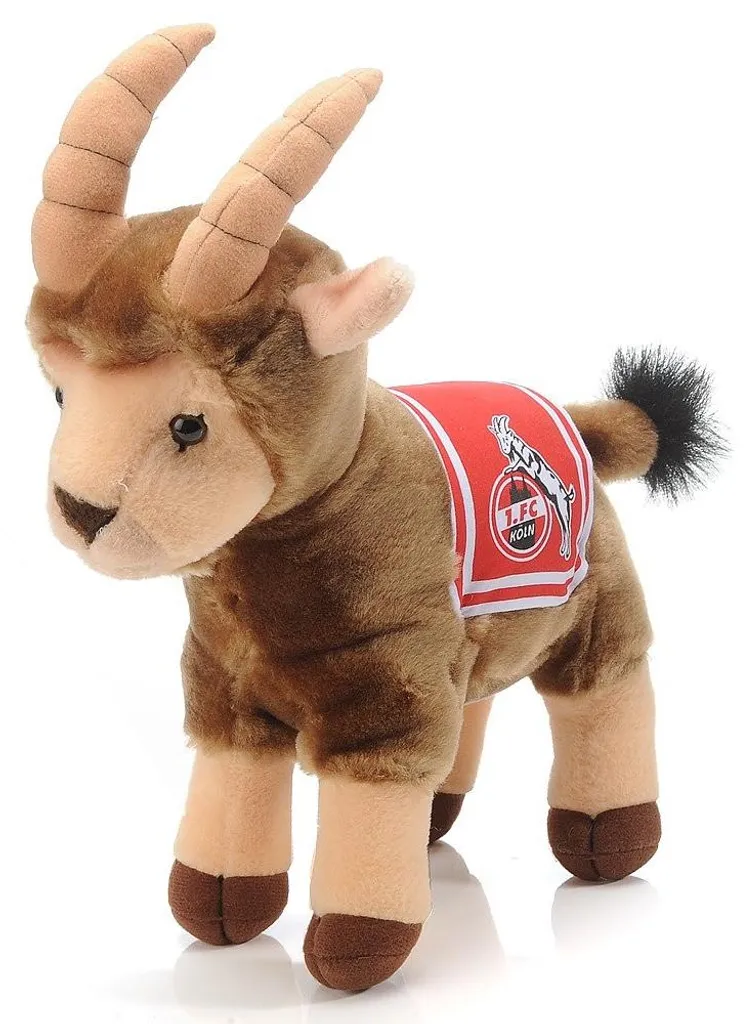 Cadeau supporter peluche Hennes FC Cologne 25 cm pour bureau ou voiture