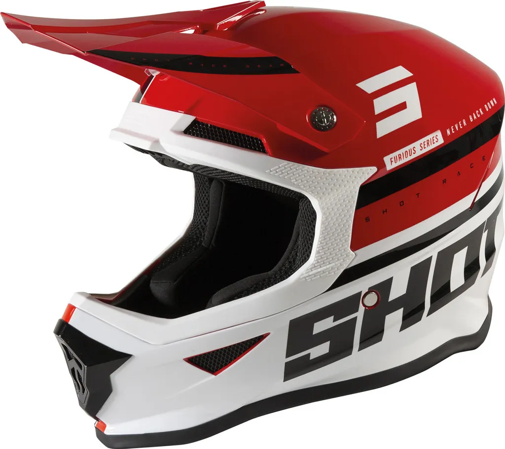 Casque Shot Furious Shining Rouge 2XL : Confort et Sécurité 63/64 cm