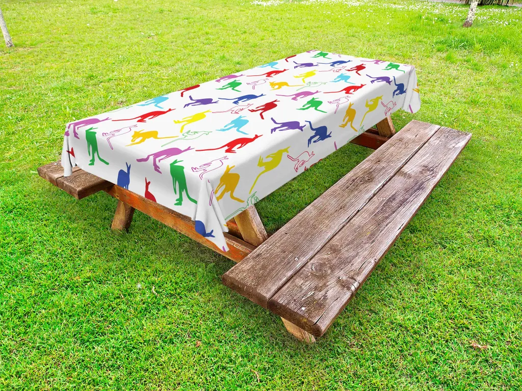 Tovaglia da Giardino ABAKUHAUS Canguro 145x210 Multicolore Outdoor