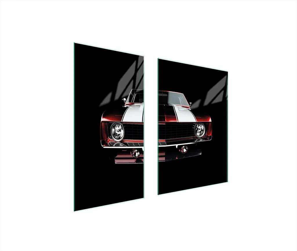 Set 2 Copri Fornelli 75x52 Vetro Auto Sportive | Tagliere Grande Cucina