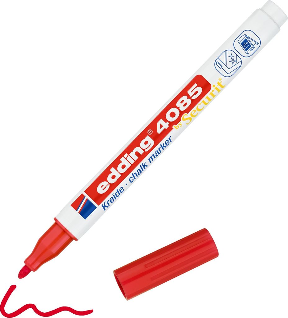 Edding - Chalkstift Edding 4085 um 1-2mm rot | 10 Stück