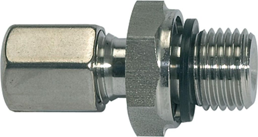 Riegler Gerade Einschraubverschraubung, G 3/8, Rohr-Außen-Ø 10, ES 1.4571