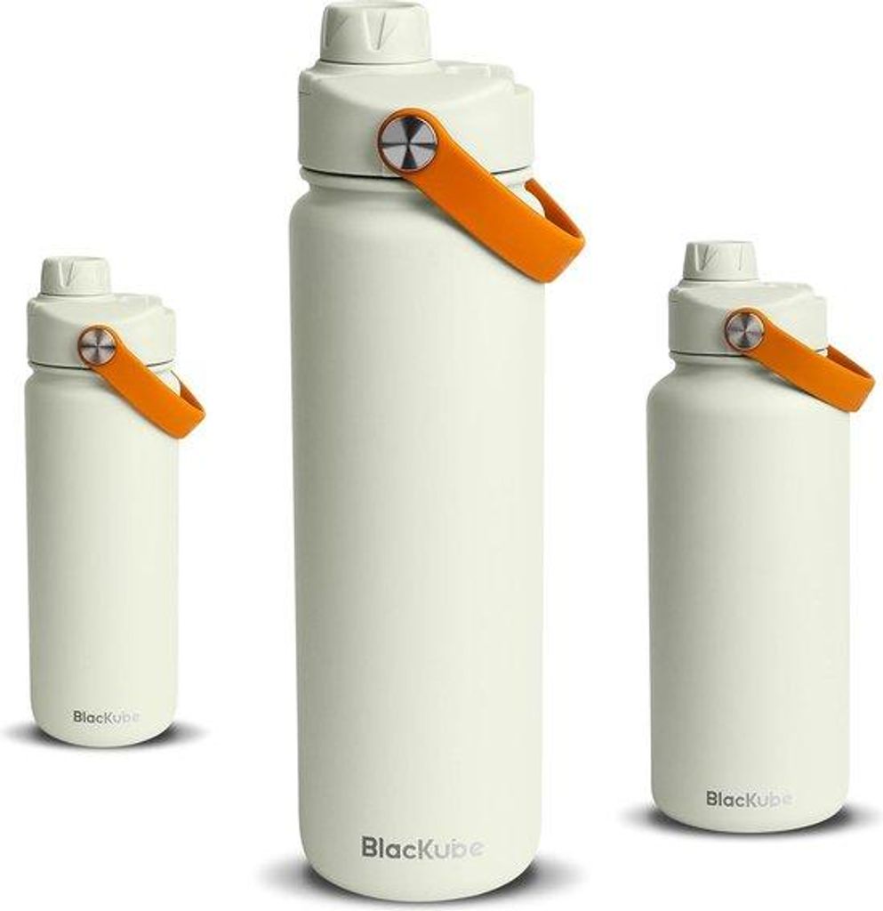 Metallischer Trinkbecher, 700 ml, Thermosbecher, BPA-frei, leckfrei, großer Metallbecher für Sport, Schule, Fitness, Outdoor, Camping, weiß