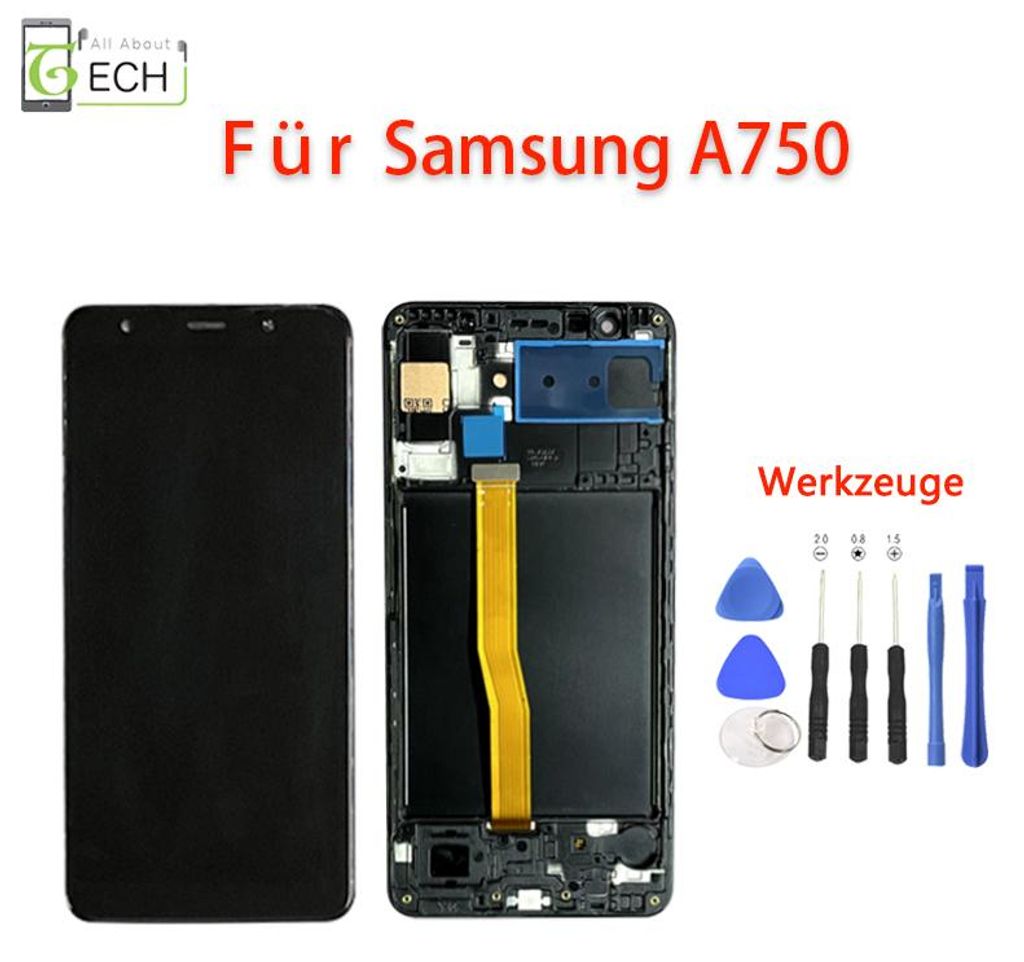 Für Samsung Galaxy A7 A750F 2018 LCD Display Rahmen Produktbild 