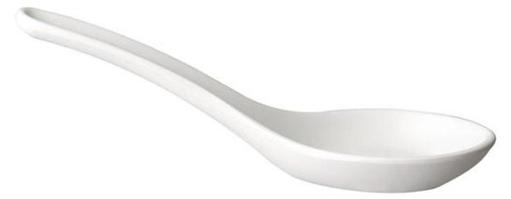 APS 83486 Fingerfoodlöffel HONG KONG, Melamin, 13,5 x 4,5 cm, Höhe 4,5 cm, weiß, 60 Stück