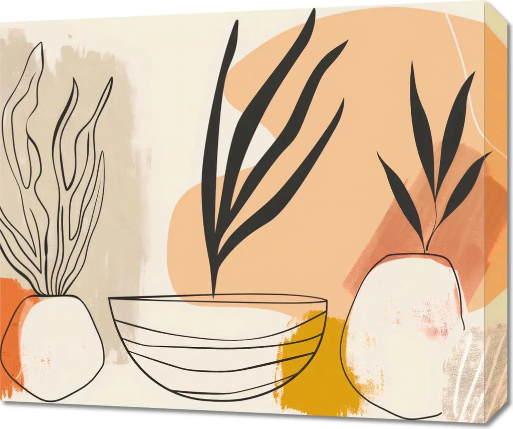Decorazione Parete 60x50 cm Botanica Moderna | Quadro su Tela Design