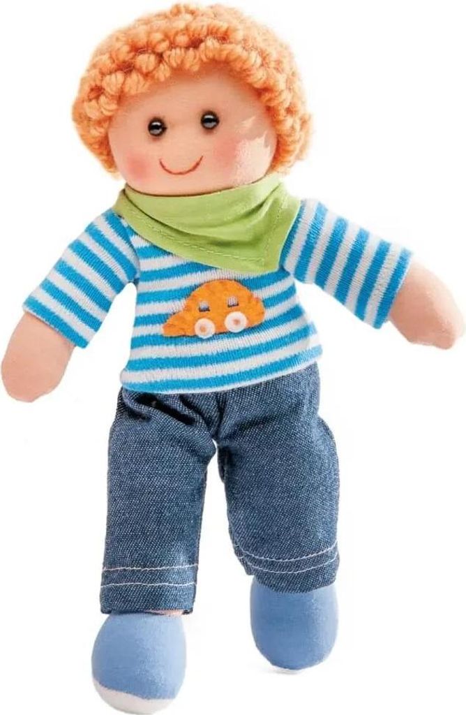 Heless Puppe Nils weiche Stoffpuppe 22 cm blau beige Kuschelpuppe