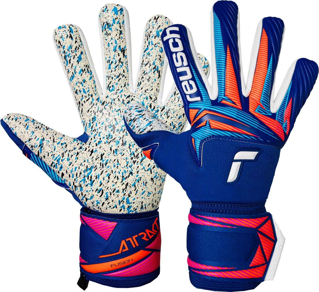 Reusch Torwarthandschuhe Attrakt Fusion NC mit hoher Atmungsaktivität 4126 sharp blu/wht/shock orng 9