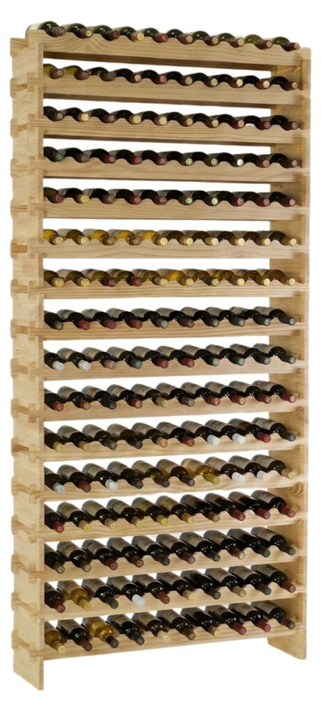Weinregal NAVARRA aus Holz | HxBxT 219x103x28cm | 160 Produktbild 
