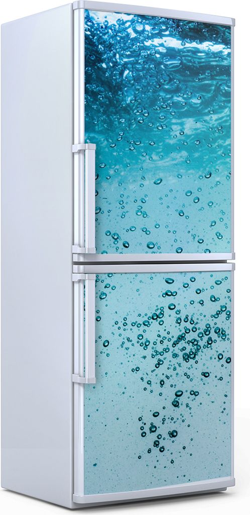 Kühlschrankdekoration 60x180 cm Aufkleber auf dem Kühlschrank - Spritzen Wasser
