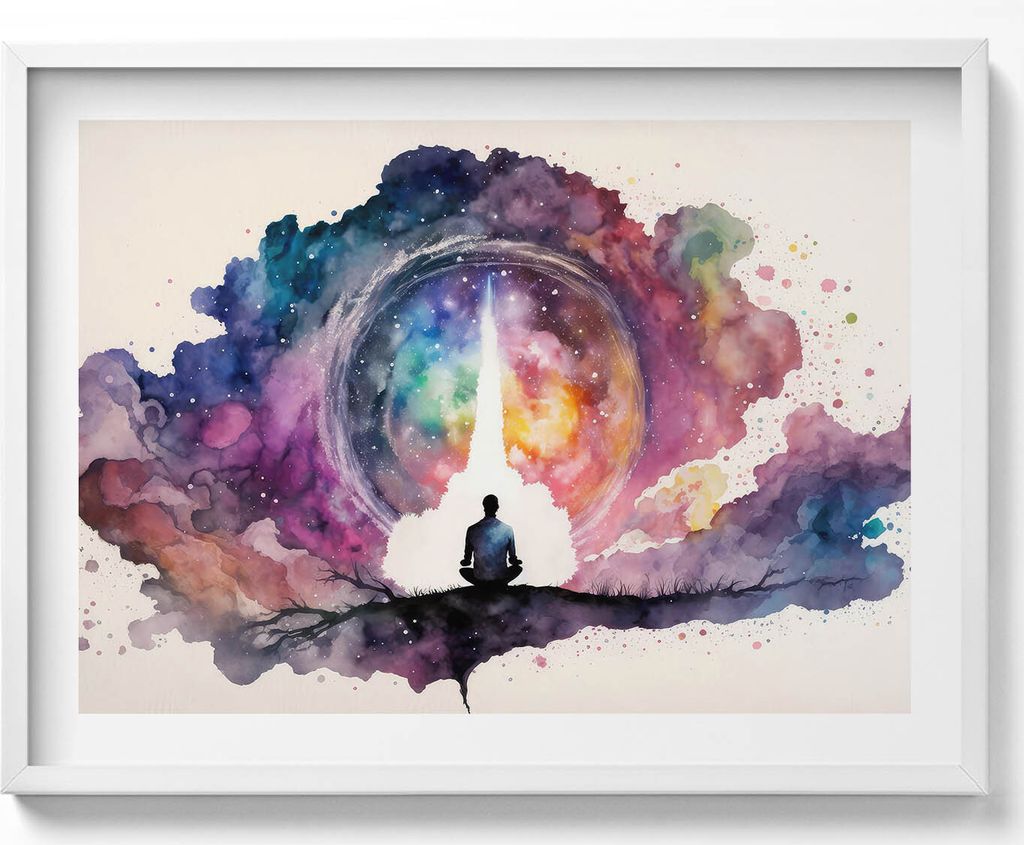 Lebensstil Meditation– Wandbild mit Rahmen – Gerahmtes Bild Produktbild 