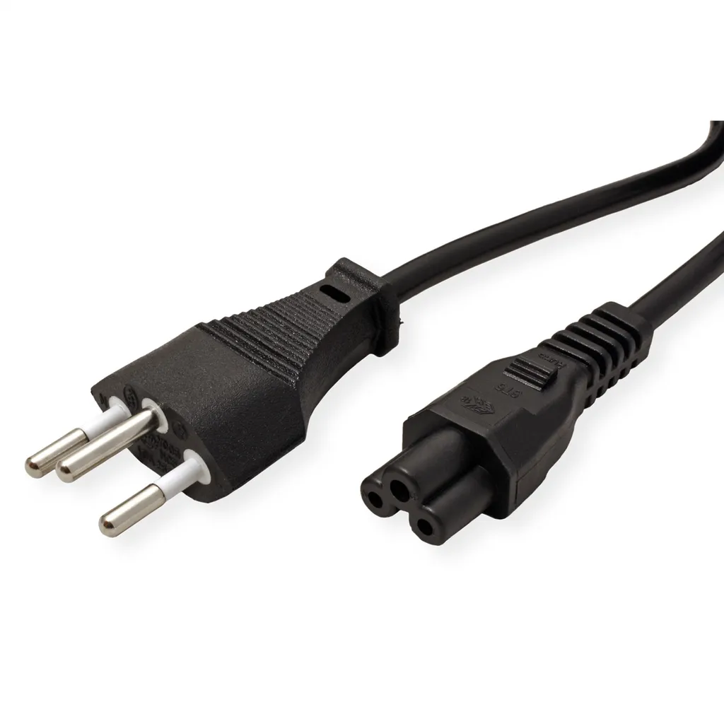 Câble Alimentation 3 Pôles T12 C5 1m - Isolation Renforcée Noir VALUE - 2
