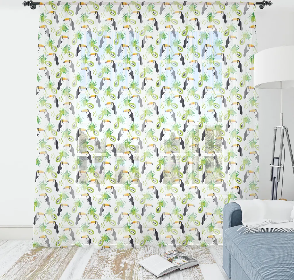 Arazzo Tropicale ABAKUHAUS 210x274cm - Toucan Satin per Soggiorno