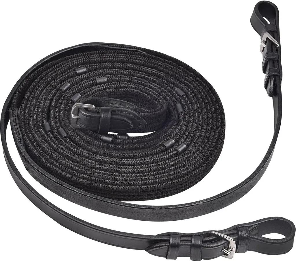 Waldhausen Rênes Long X-Line 3 Mètres Noir 19 mm en Cuir de Qualité