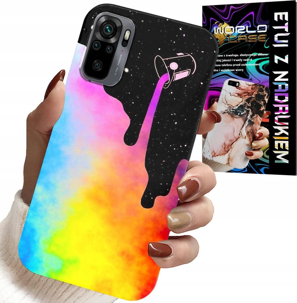Hülle Für Xiaomi Note 10 / 10S - Regenbogenfarbige Muster, Farbe + Folie
