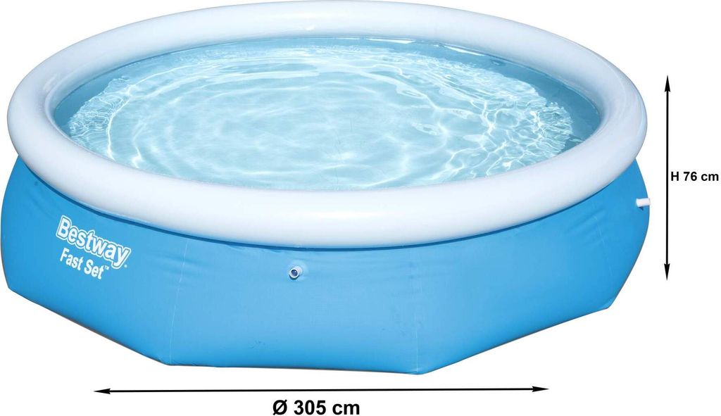 Bestway Fast Set Aufblasbarer Swimmingpool Rund 305x76 cm Produktbild 12