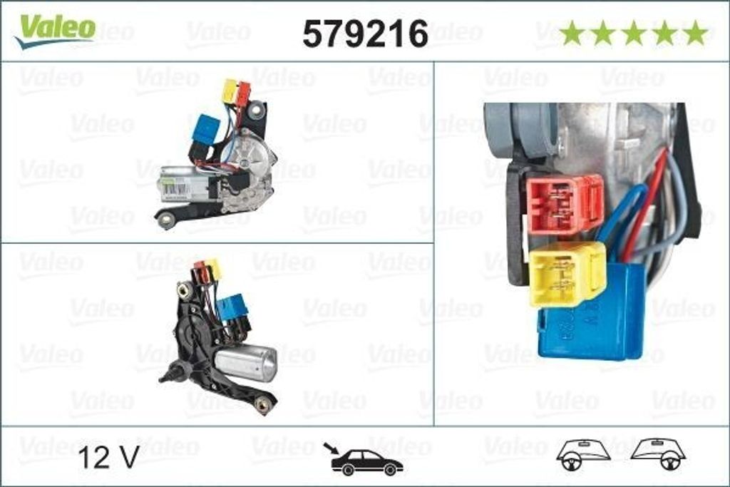 VALEO 579216 - OE 6405 G6 Scheibenwischermotor, hinten für 306