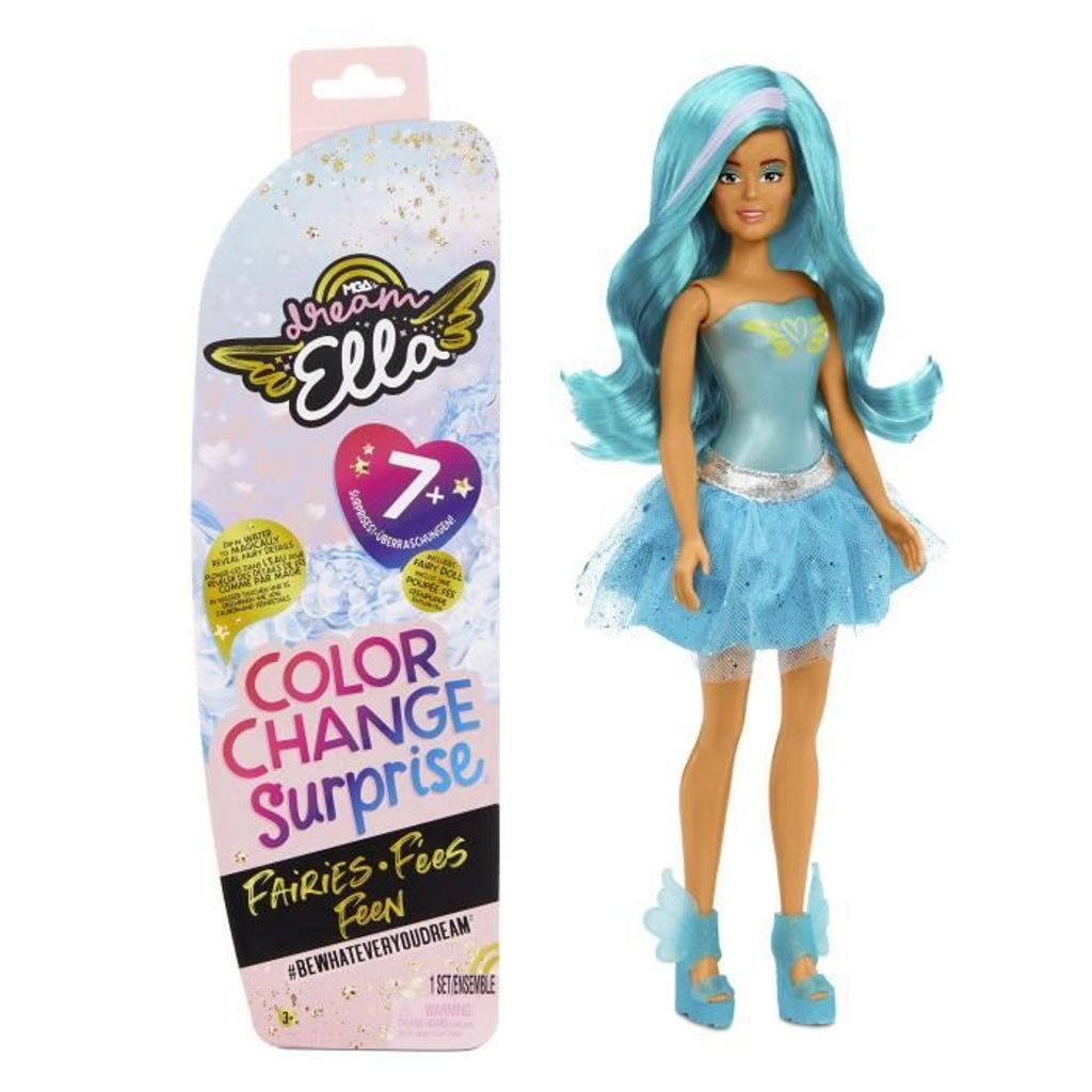 MGA ENTERTAINMENT MGAs Traumpuppe Ella Color Change Überraschung Feen Doll Dreamella (Teal) 578017