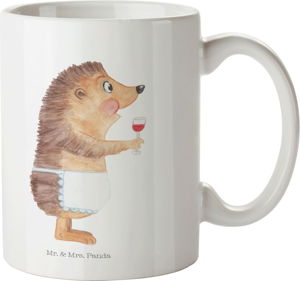 Mr. & Mrs. Panda Becher Igel Wein - Weiß - Geschenk, Kaffeebecher, Rotwein, haferl, Spruch, Lustige Sprüche, Tasse, Teetasse, Kaffeetasse, Weißw...