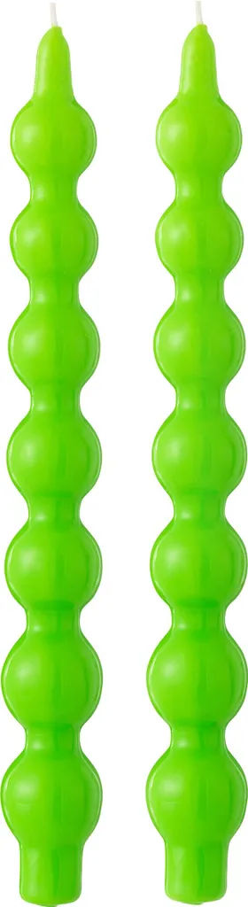 Bougie Calebasse Verte Longue Durée - Set de 2 J-Line contre Déco Terne