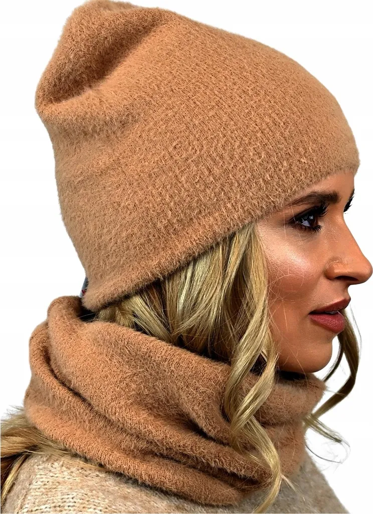Set Sciarpa e Cappello Alpaca Caramello AL1 | Accessori Inverno 2026 - 4