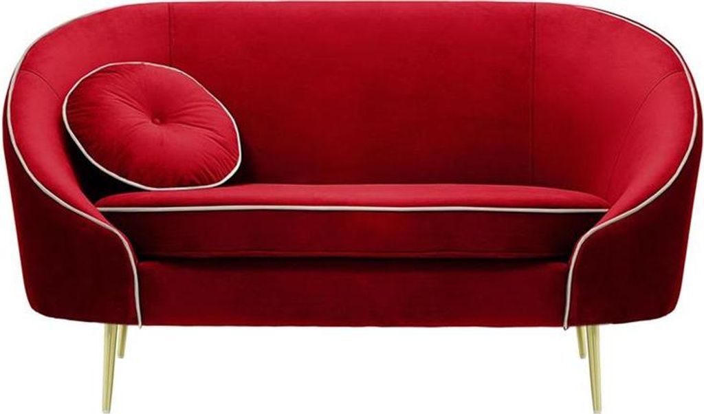 Zweisitzer-Sofa Kooper-Velluto 7-Contrast piping-gold metal