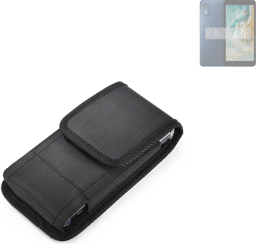 Holster Gürteltasche kompatibel mit Nokia CO2 Holster Gürtel Tasche wasserabweisend Handy Hülle Schutz Hülle Outdoor schwarz K-S-Trade