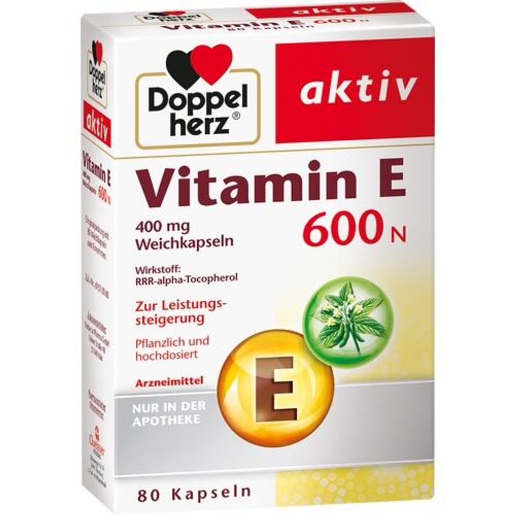 DOPPELHERZ Vitamín E 600 N Softgels Obrázok produktu 